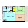 コーポグレイス 2LDKの間取り