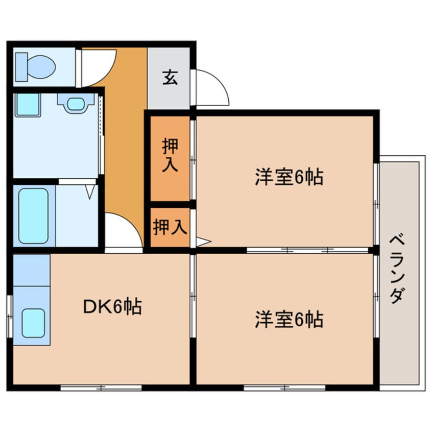間取図 グリーンコーポ旭ヶ丘Ⅱ