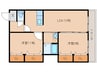 スカイコート志比田 2LDKの間取り