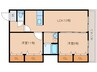 スカイコート志比田 2LDKの間取り