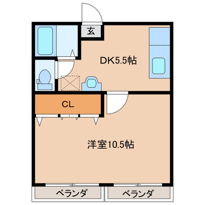 間取図 ヒロミコーポ