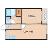 パープルタウン 1LDKの間取り