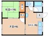 おともりコーポⅠ 2DKの間取り