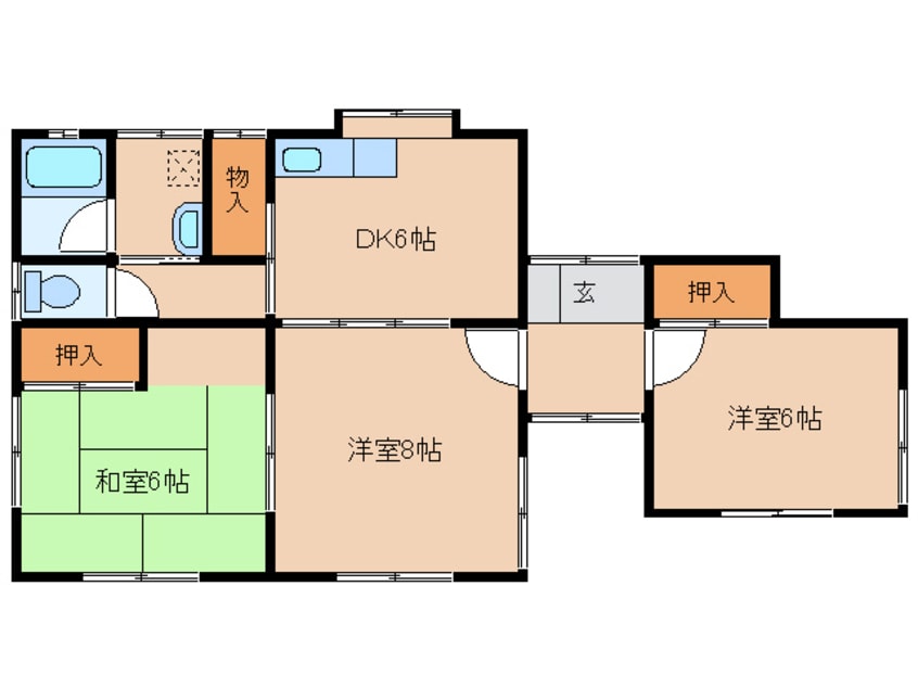 間取図 小園立野貸家
