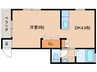 ラパン郡元 1DKの間取り