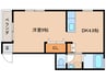 ラパン郡元 1DKの間取り