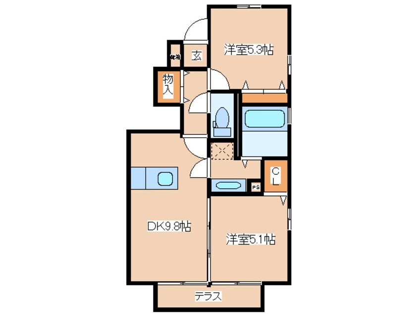 間取図 セジュールグレイスB棟