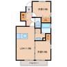 セジュールSAITOU 2LDKの間取り