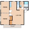 レジデンスコウヨウ 2LDKの間取り