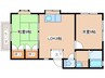志比田Ｏハイツ 2LDKの間取り