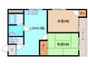 コーポ千町 2LDKの間取り