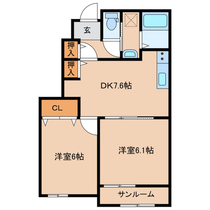 間取図 ブルック　ストリート一番館、二番館