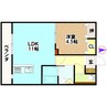 アッシュヒルズⅡ 1LDKの間取り