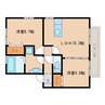 花笑み荘 2LDKの間取り