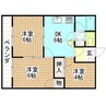 リッツハウスHS 3DKの間取り