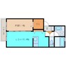 ラ・ヴェスタⅡ 1LDKの間取り