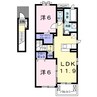 サウレⅠ 2LDKの間取り