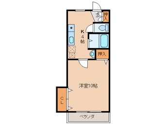 間取図 日豊本線/都城駅 徒歩14分 5階 築29年