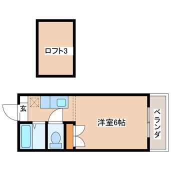 間取図 日豊本線/都城駅 徒歩29分 1階 築33年
