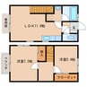 エレガンス畑中 2LDKの間取り