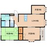 日豊本線/西都城駅 車移動 2階 築21年 3LDKの間取り
