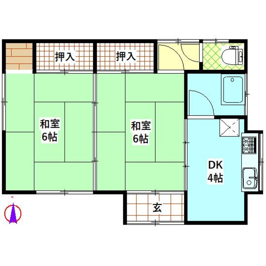 間取図 大坪貸家