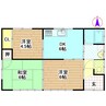 原三股貸家 3DKの間取り