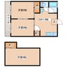 日豊本線/西都城駅 車移動 2階 築30年 2DKの間取り