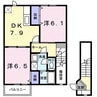 メゾンサンパティーク 2DKの間取り