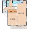 グリーンコーポ南横市 1LDKの間取り