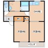 グリーンコーポ南横市 2DKの間取り