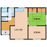 田園調布 2LDKの間取り