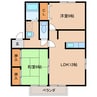 ウィルコート志比田 2LDKの間取り