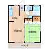 グリーン若葉 2Kの間取り
