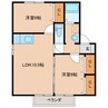 フローラルビレッジⅤ 2LDKの間取り