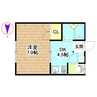 ハーモニータウン 1Kの間取り
