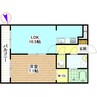 CNJ蓑原NO3 1LDKの間取り