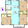 タテノアリーナ 3LDKの間取り