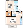 マウンテンクレストヒロ 1LDKの間取り