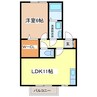 マウンテンクレストヒロ 1LDKの間取り