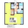 セジュールＧＲＥＥＮ 1Rの間取り