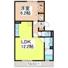 メゾンセレナ 1LDKの間取り