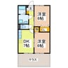 イーグルハイツⅡ 2DKの間取り
