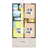 イーグルハイツⅡ 2DKの間取り