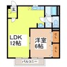 ファミール濱田Ｂ 2DKの間取り