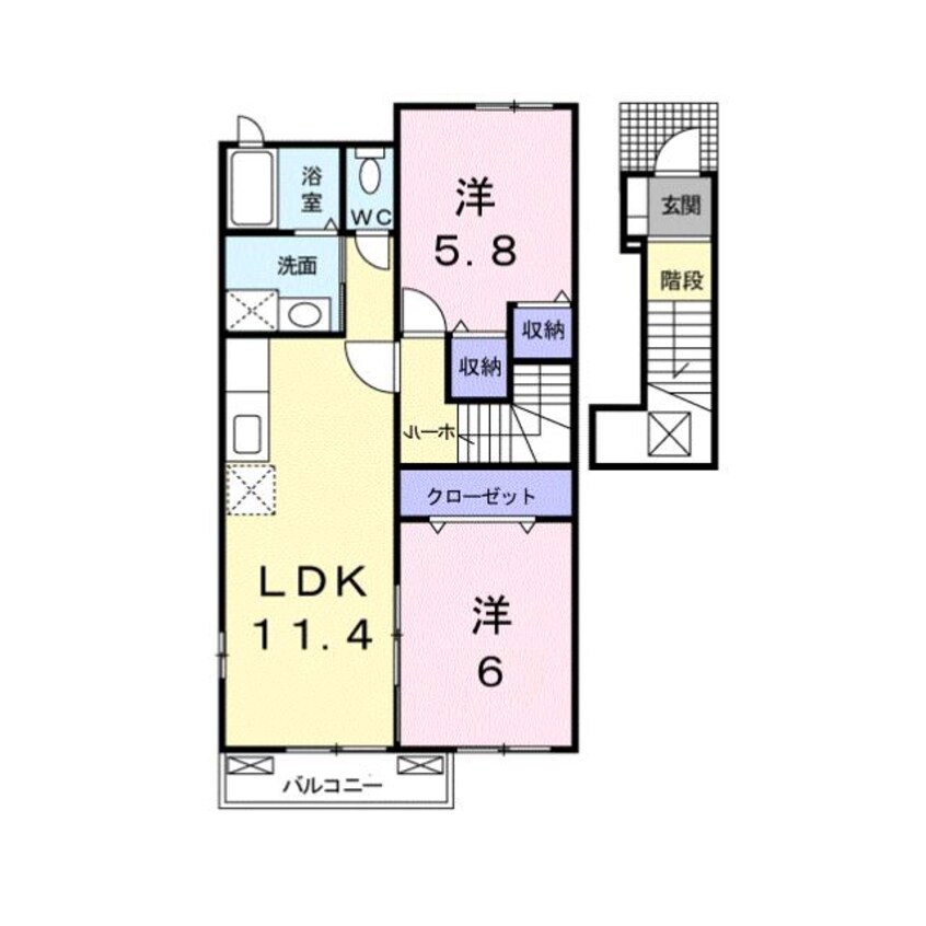 間取図 アドラブールハイム