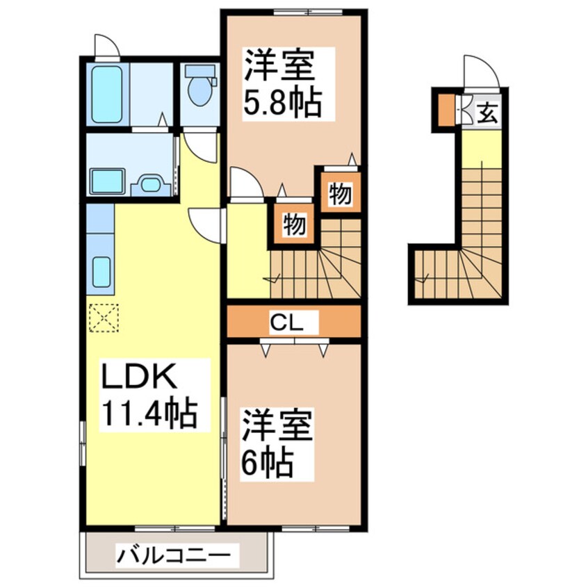 間取図 アドラブールハイム