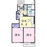 アドラブールハイム 2DKの間取り