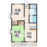 サンライズマンション 2DKの間取り