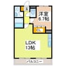 プレサス 1LDKの間取り